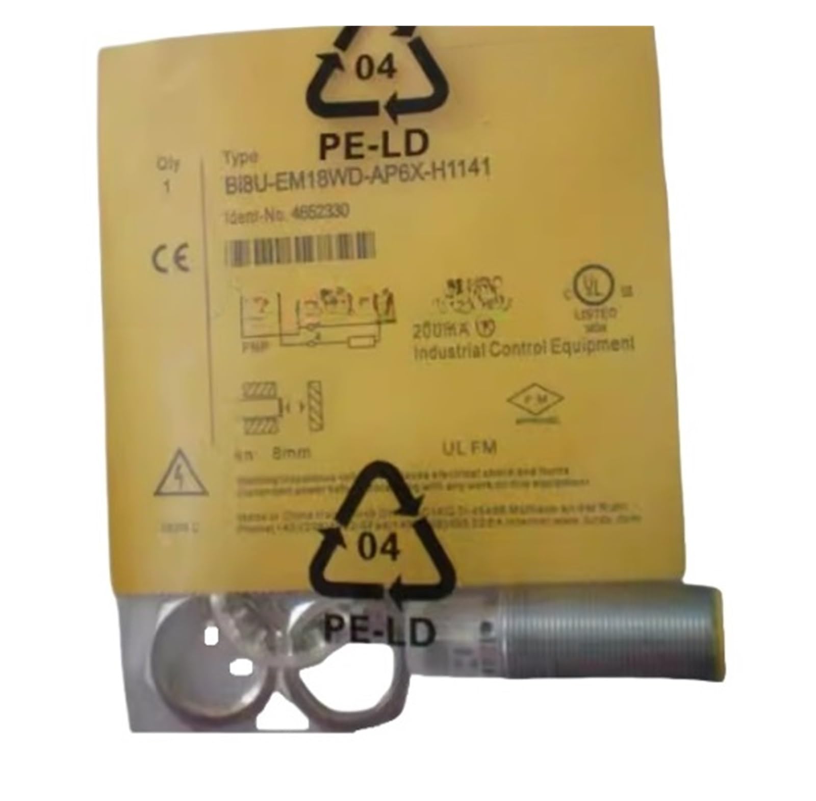 ZVQYSGIW BI8U-EM18WD-AP6X-H1141 switch sensor