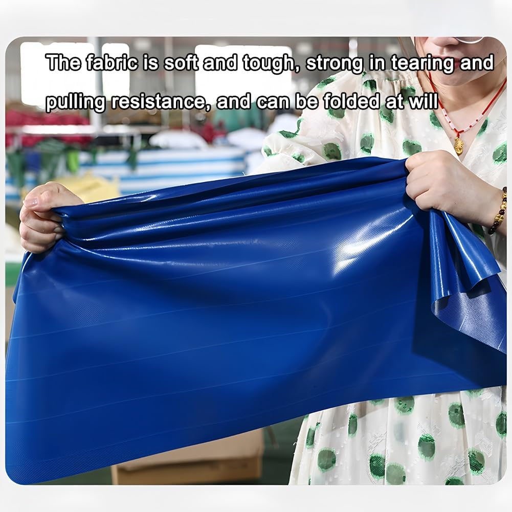 Large PVC Canvas Fish Pond - Rectangular Above Ground Pool with Steel Frame, Foldable Water Storage Tank, Easy Setup for Camping, Backyard, Garden, Outdoor Water Feature