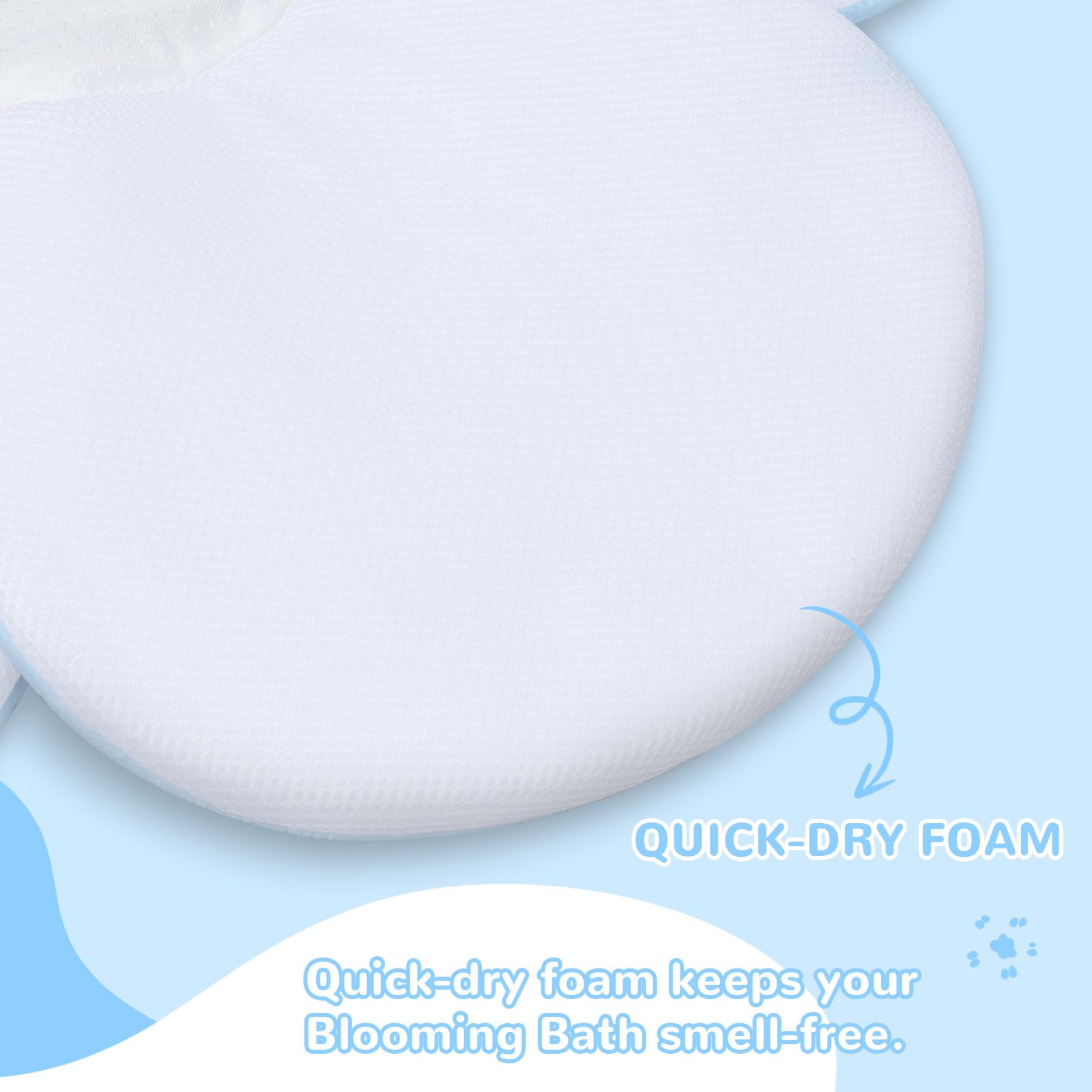 YooxArmor Alfombra de Baño para Bebé, Cojín Suave Antideslizante para Bañera, Colchón de Baño Recién Nacido 0-6 Meses, Almohada de Baño Portátil para Lactantes, Tapete de Baño Lavable