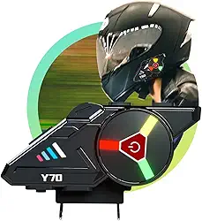 Fone Intercomunicador Fone De Capacete Moto Rgb Bluetooth Resistente a Agua Headset Rgb Sem Fio Preto Tippi