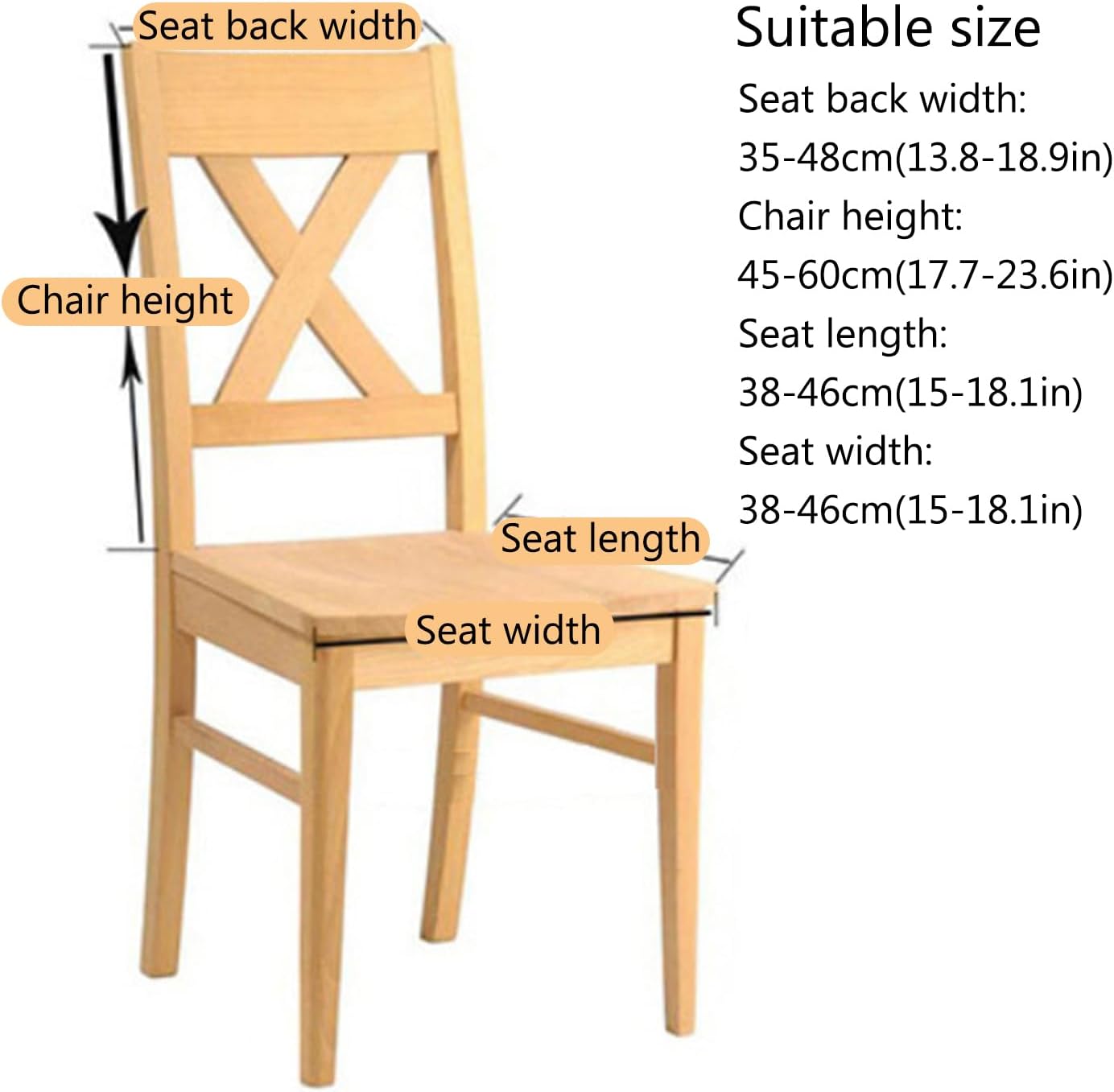 Greena,4pcs, Waterproof Dininig Chair Cover Slipcovers Set of 2/4 High Back Chair Cover Seat Slipcover Stretch Pu Leather Fabric Removable Chair Protectors for Kitchen Restaurant