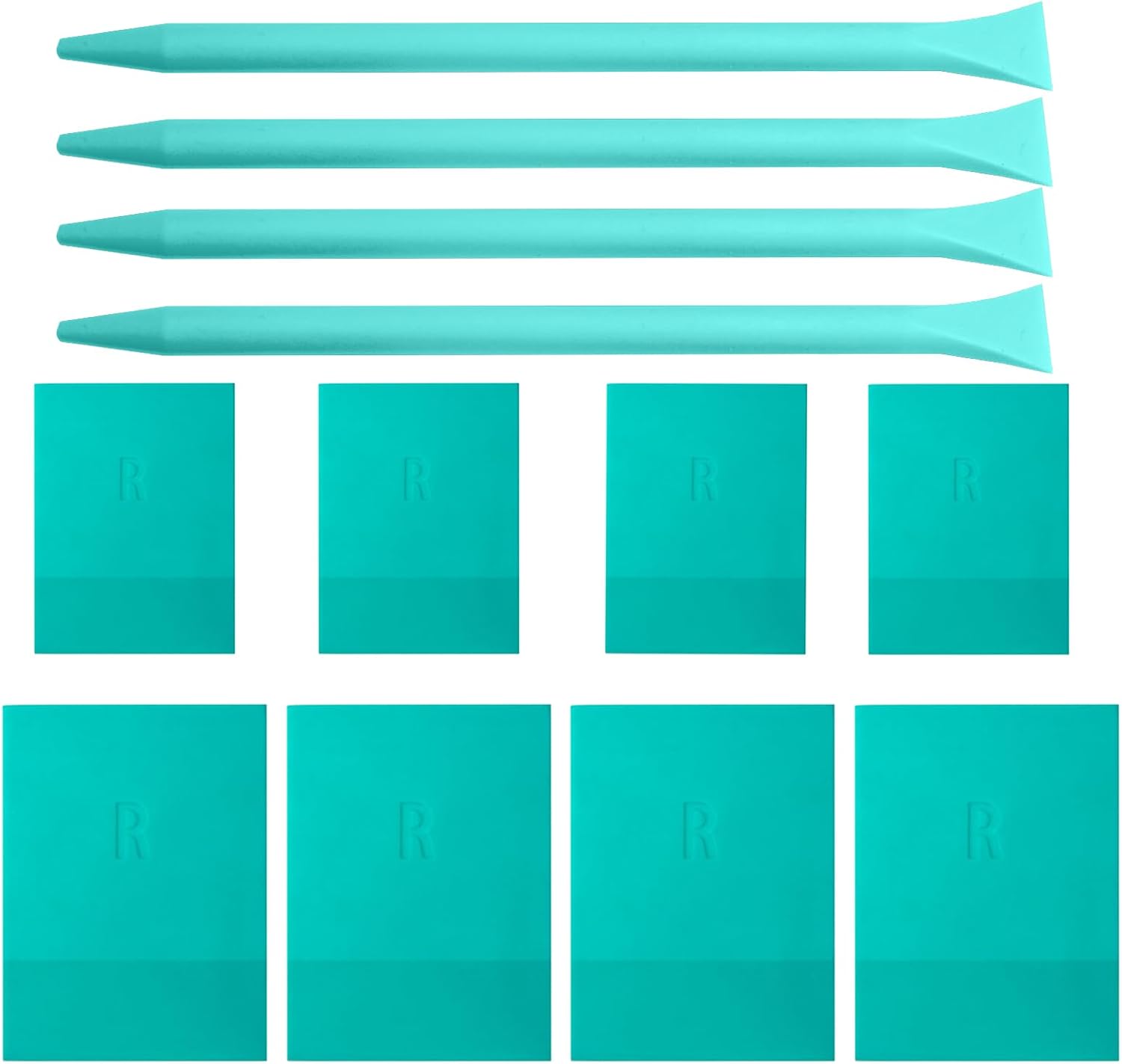 Mini Squeegee Rubber，Optimized for use with Mesh Backed Stencils and Transfers ， Mini Squeegee for Scorch Paste Wood Burning Paste, Paint, Screen (12)
