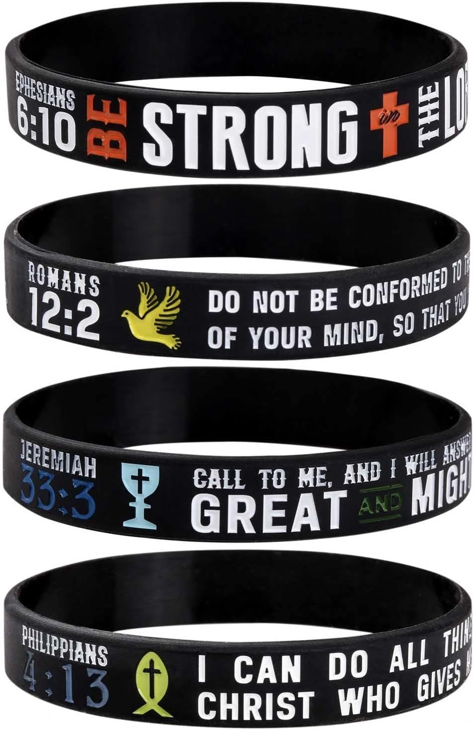 Sainstone Power of Faith Christian Bible Verse Silicone