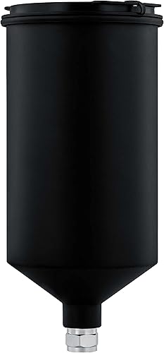 Miniatura 5 de Master Elite - Pistola de pintura en aerosol de alimentación por gravedad de aluminio negro de 20.3 fl oz con tapa de plástico sin goteo, taza se