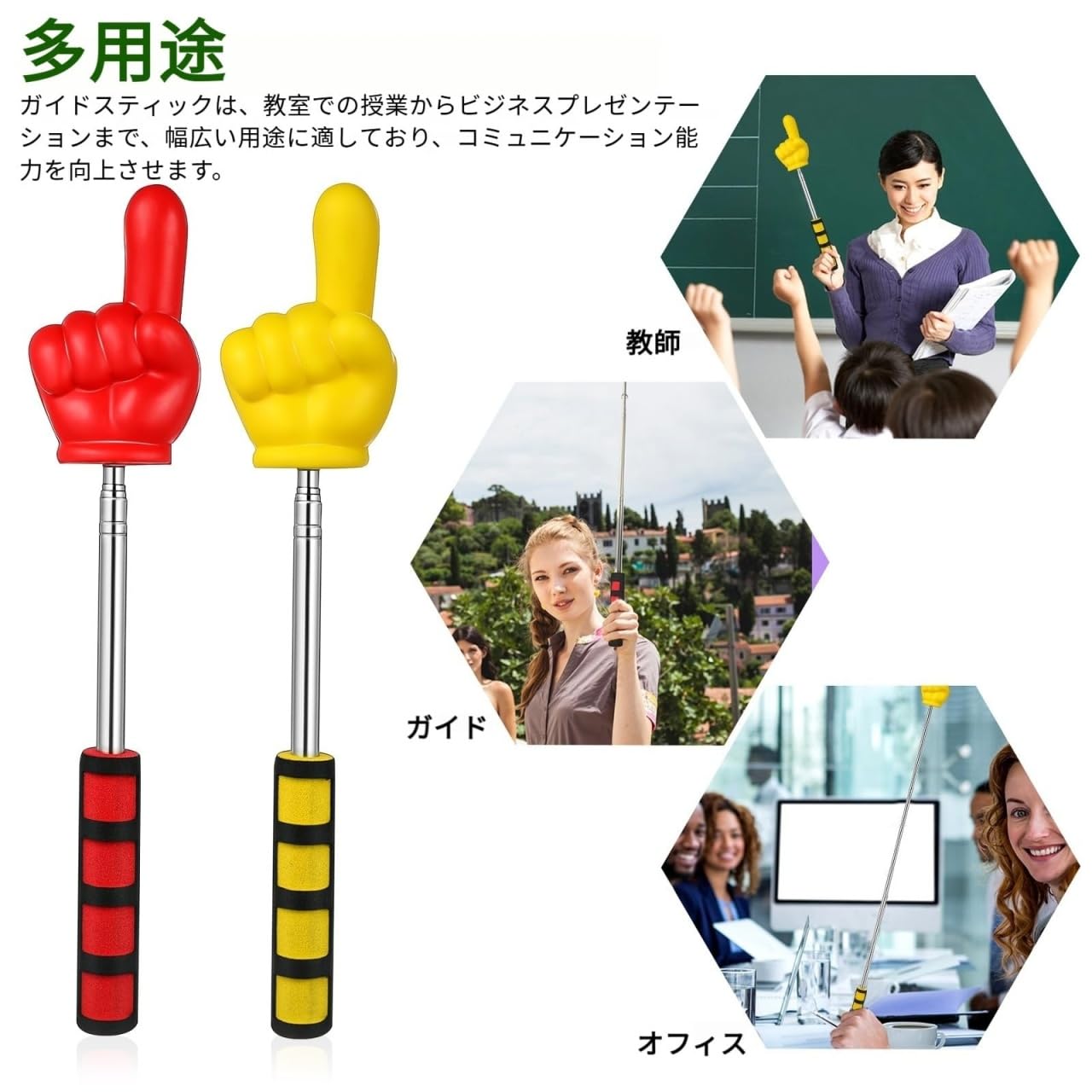 Amazon.co.jp: Lurrose 指示棒 指し棒 伸縮 指差し棒 ソフトハンドル