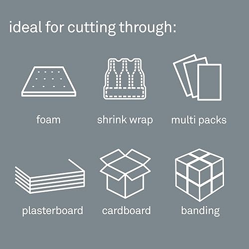 Miniatura 5 de Slice 10582, cuchillo para paneles de yeso, mango ergonómico de aluminio para cortes más fáciles, tapa de seguridad adjunta, cuchillas de cerámica