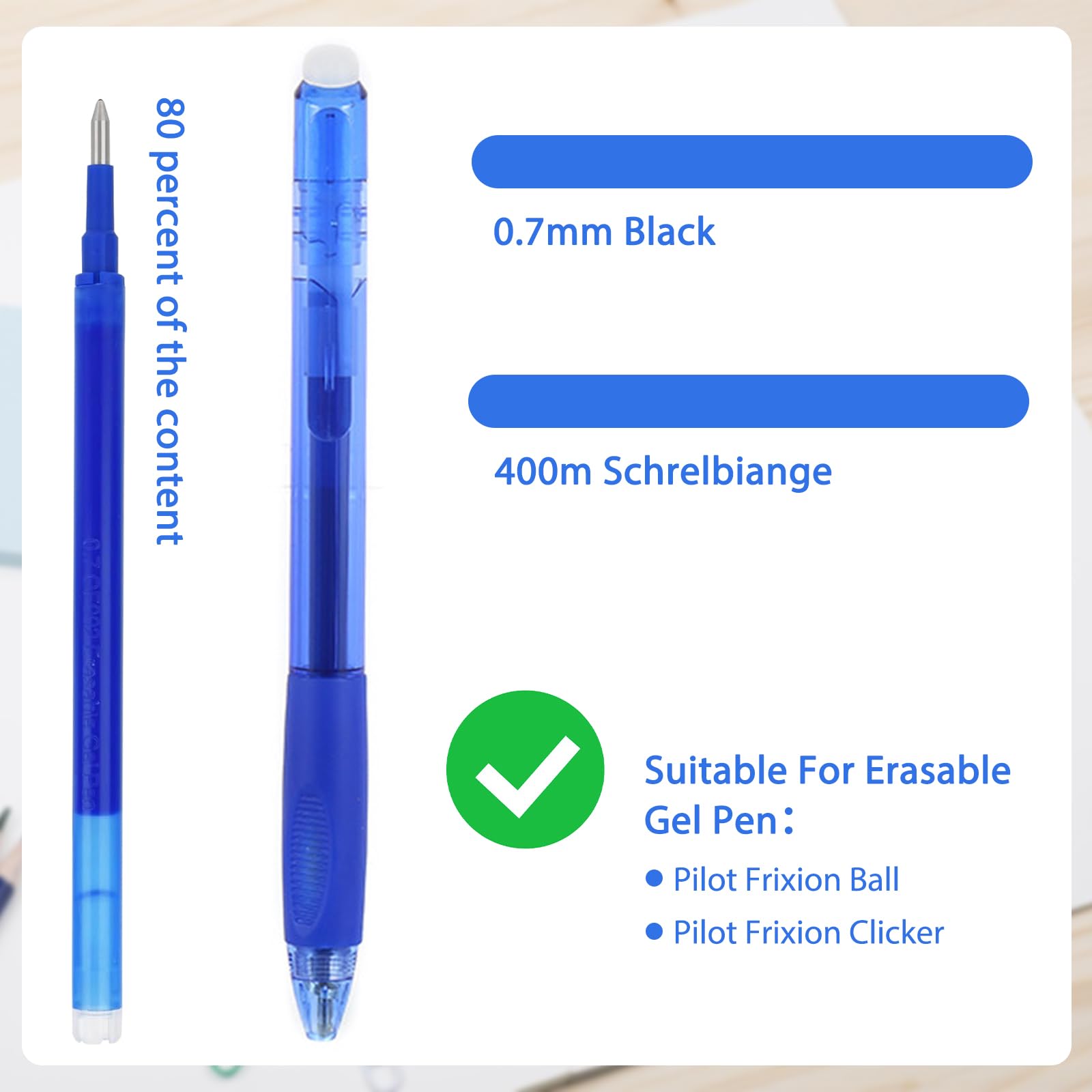 Mzshne Thermo-Tinte 25ml - Radierbare Magictinte Für Schule & Büro