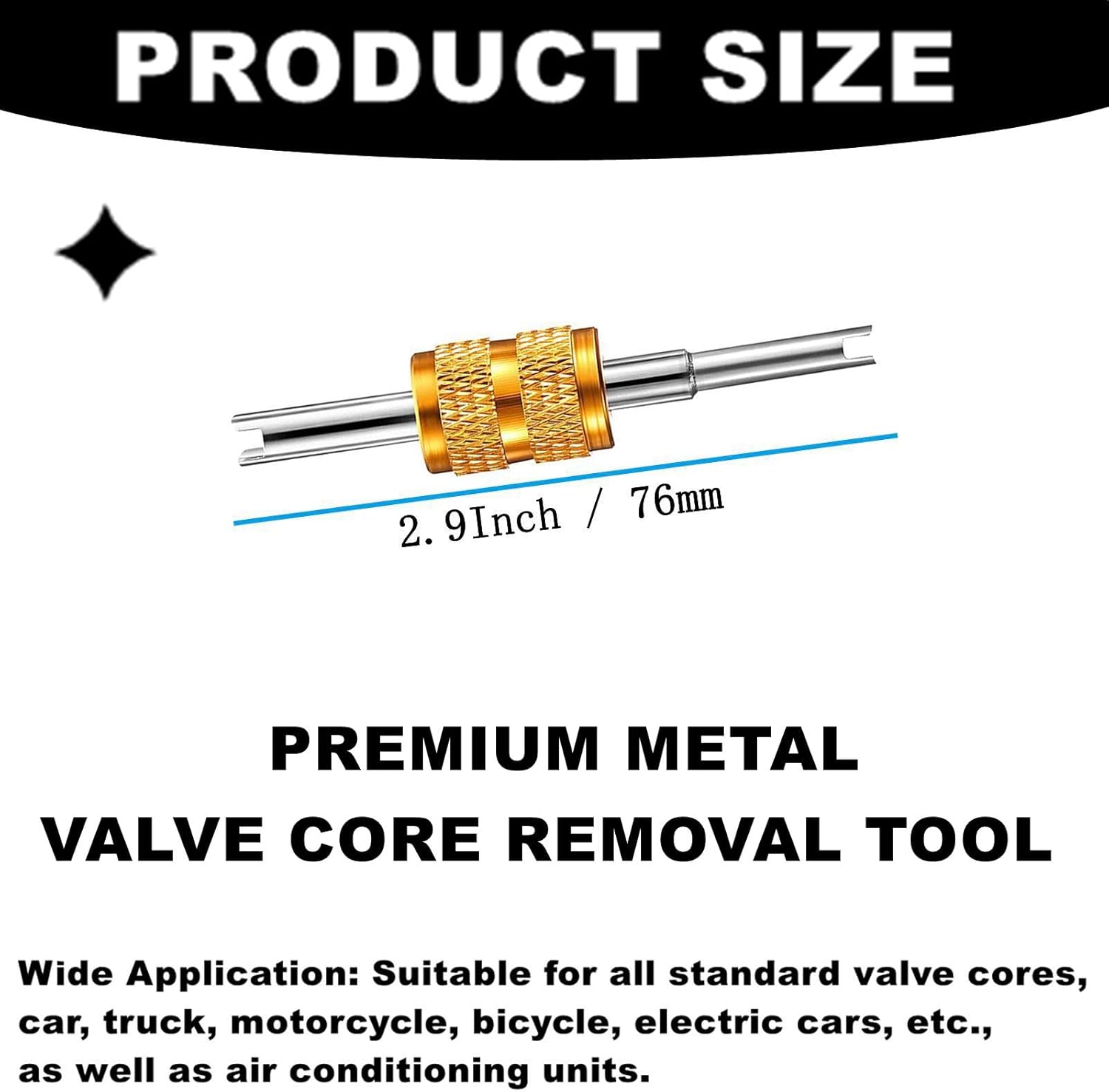 134PCS Car Air Conditioning Valve Core Accessories Kit ,A/C R12 R134a Air Conditioner Valve Core Seal Kit, Refrigeration HVAC Valve Cores Repair Kit Double Head Dual A/C Valve Installer & Removal Tool