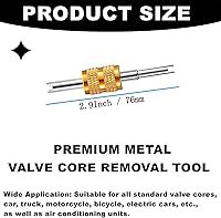 Vista 5 de Extensión de vástago de válvula de 4 pulgadas para ruedas duales, juego de 2 piezas, extensión de vástago de válvula de metal recta de 100 mm