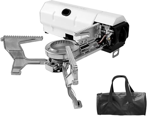 Estufa de casete de 2600 W, fuego ajustable de varias etapas, tanque de gas portátil de butano con paquete de almacenamiento, fácil de transportar