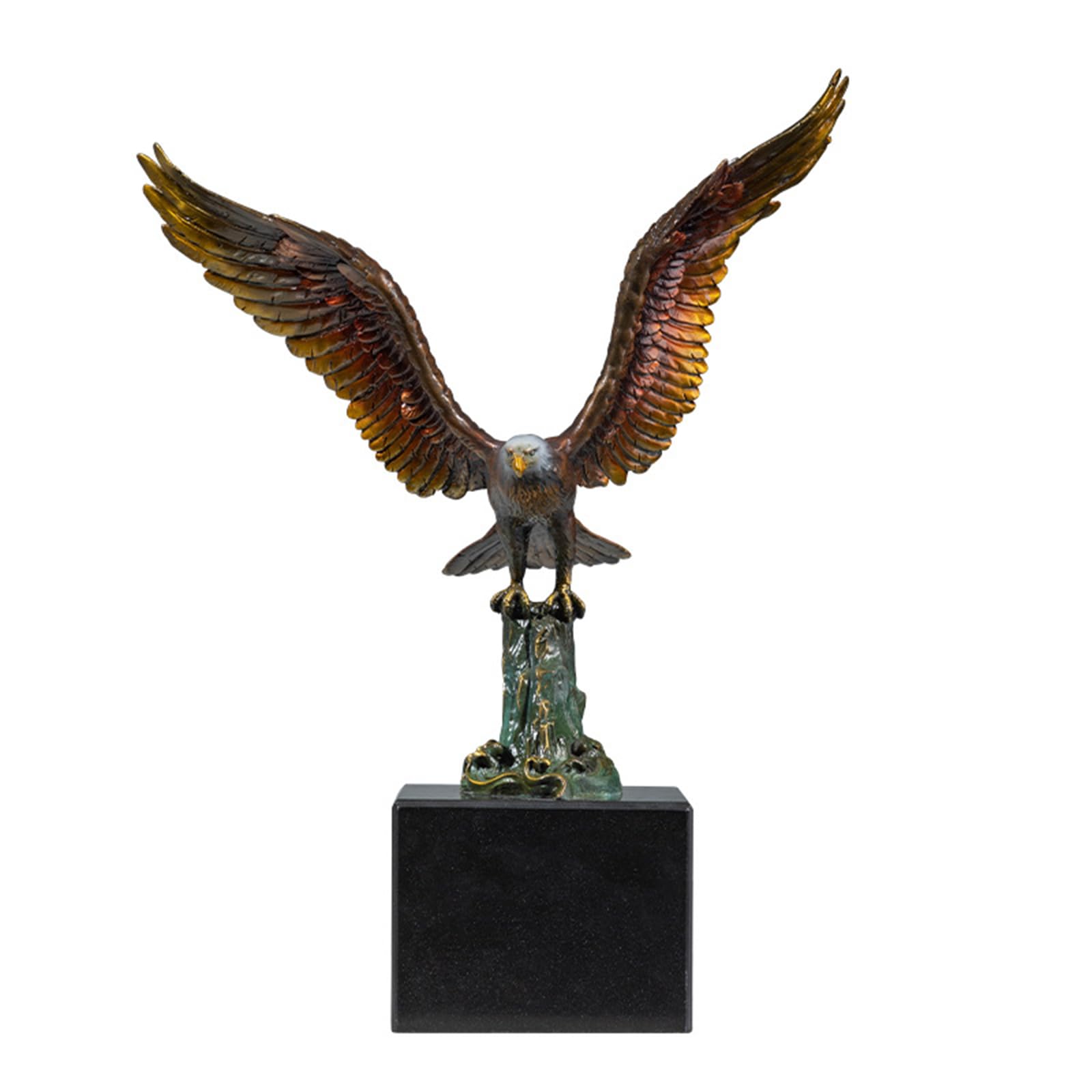 Hhhxkkuu Brass Soaring Roc Spreading Art Figurine Sculpture 33x15x43cm