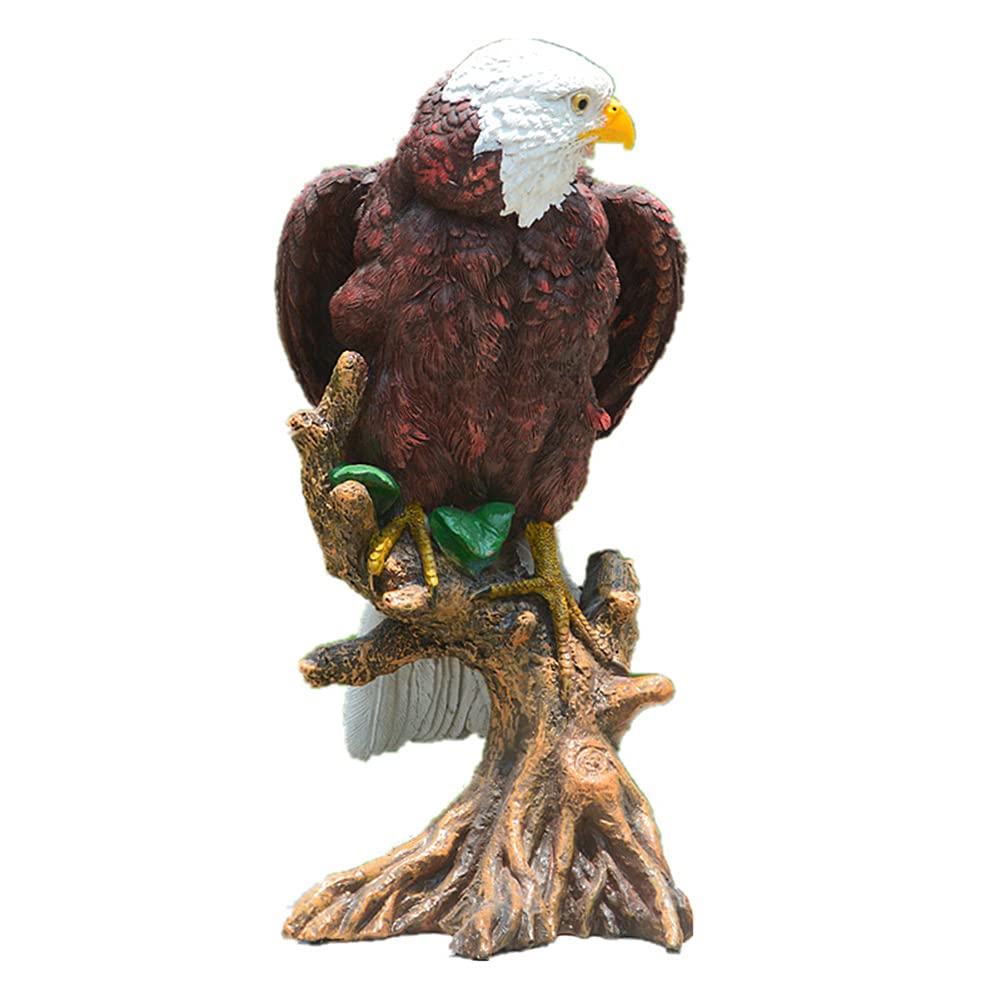 Modèle de sculpture d'aigle et statue oiseau en résine pour artisanat extérieur