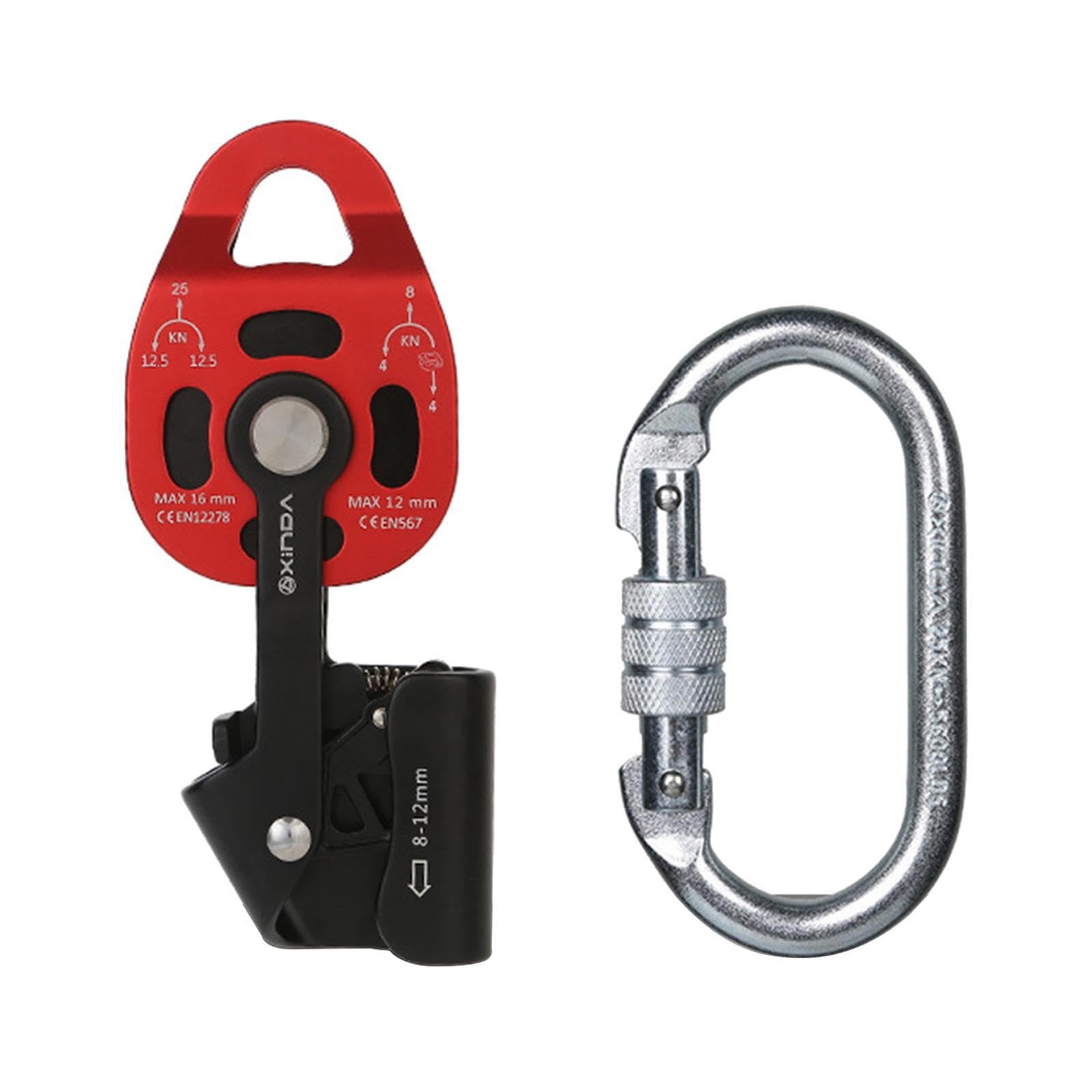 Per Sistema di Sollevamento per Arrampicata, Elevata tenacità, Resistenza 25 KN, Facile processo di Cattura con camma, Adatto per funi da 8-12 mm,