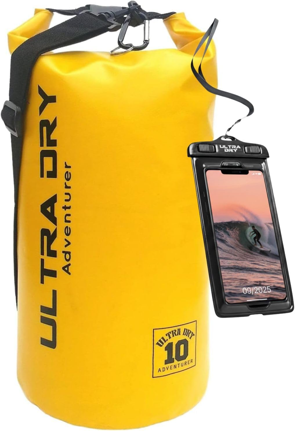 Ultra Dry Adventurer Premium Waterproof Bag, Sack with Phone Dry Bag and Long Adjustable Shoulder Strap Included, Perfect for Kayaking/Boating/Canoeing/Fishing/Rafting/Swimming/Camping/Snowboarding
