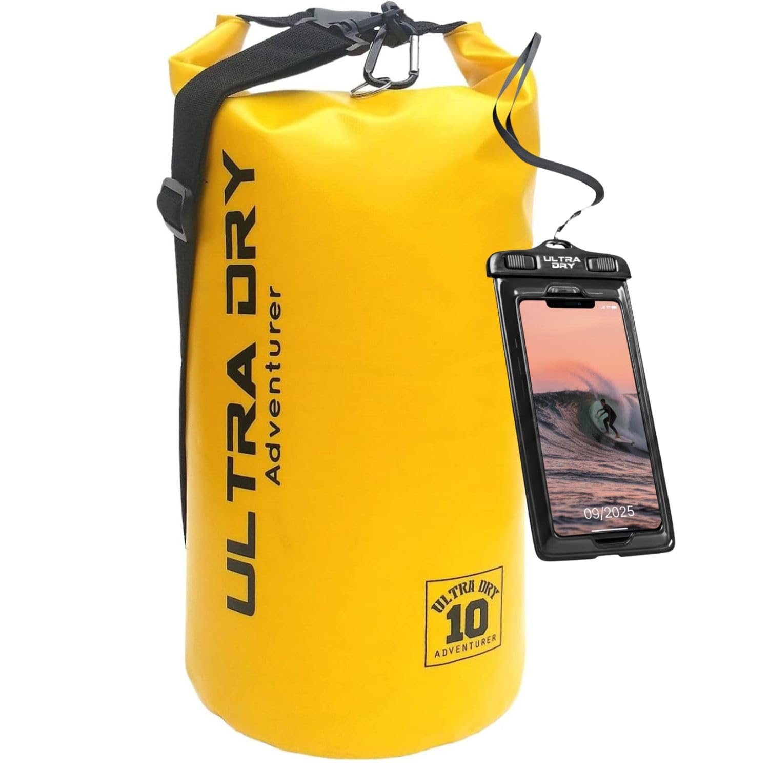 Ultra Dry Adventurer Premium Waterproof Bag, Sack with Phone Dry Bag and Long Adjustable Shoulder Strap Included, Perfect for Kayaking/Boating/Canoeing/Fishing/Rafting/Swimming/Camping/Snowboarding