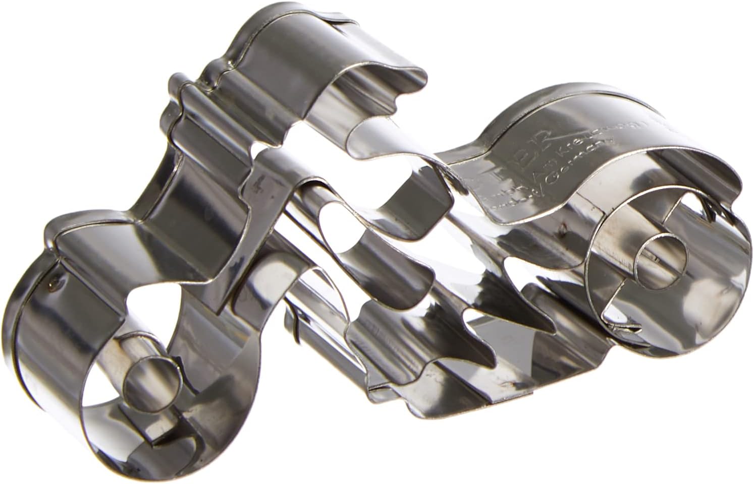 Staedter Motorcycle Embossing Cookie Cutter, Silver, 7 cm