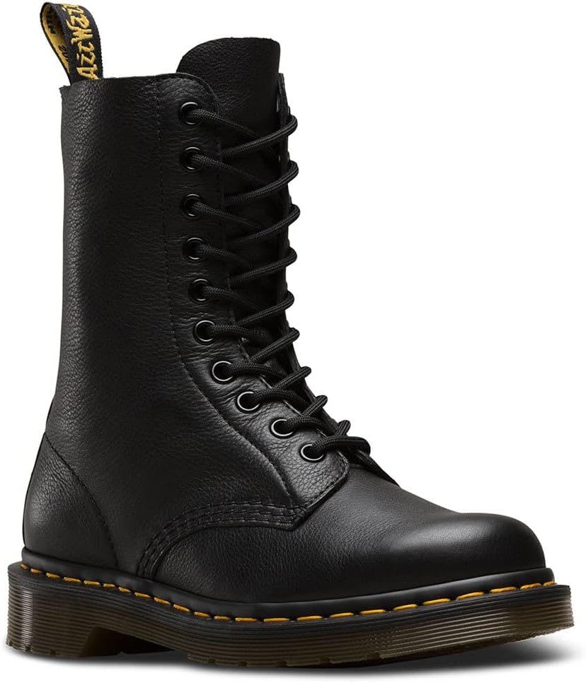 model for style 22524001 is a Dr. Martens Women's 1490 10-Eye Virginia Boot