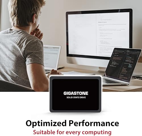 Miniatura 4 de Gigastone SATA SSD de 120 GB, paquete de 30 unidades SSD de 2.5 pulgadas 3D NAND SSD interno SLC Velocidad de aumento de caché de 500 MBs unidades