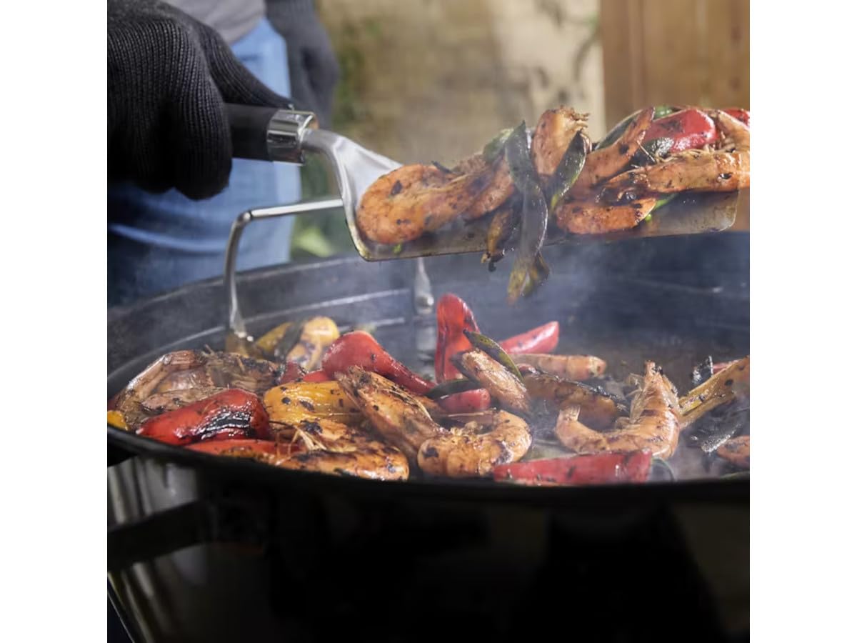 Weber plancha Formato Intero per Barbecue a Carbone da 57 cm/Ampia Superficie in ghisa per Carne, Verdure e Pesce – Nero (3400844)