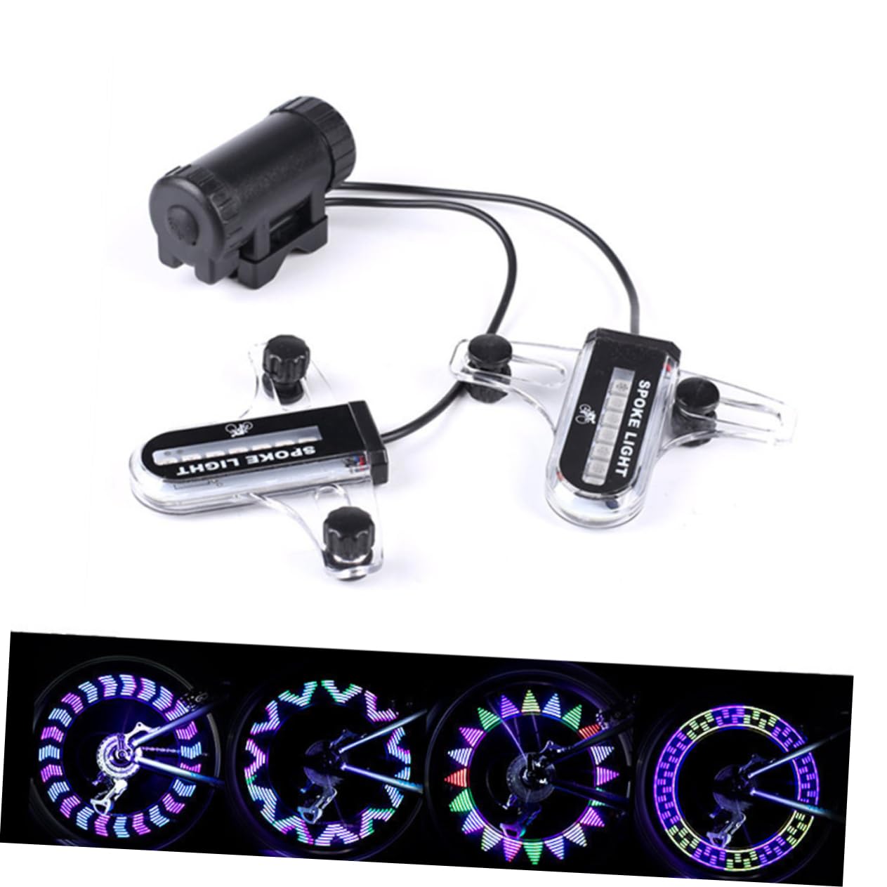 Lumière De Roue À Rayons De Décoration De Vélo 2 Pièces