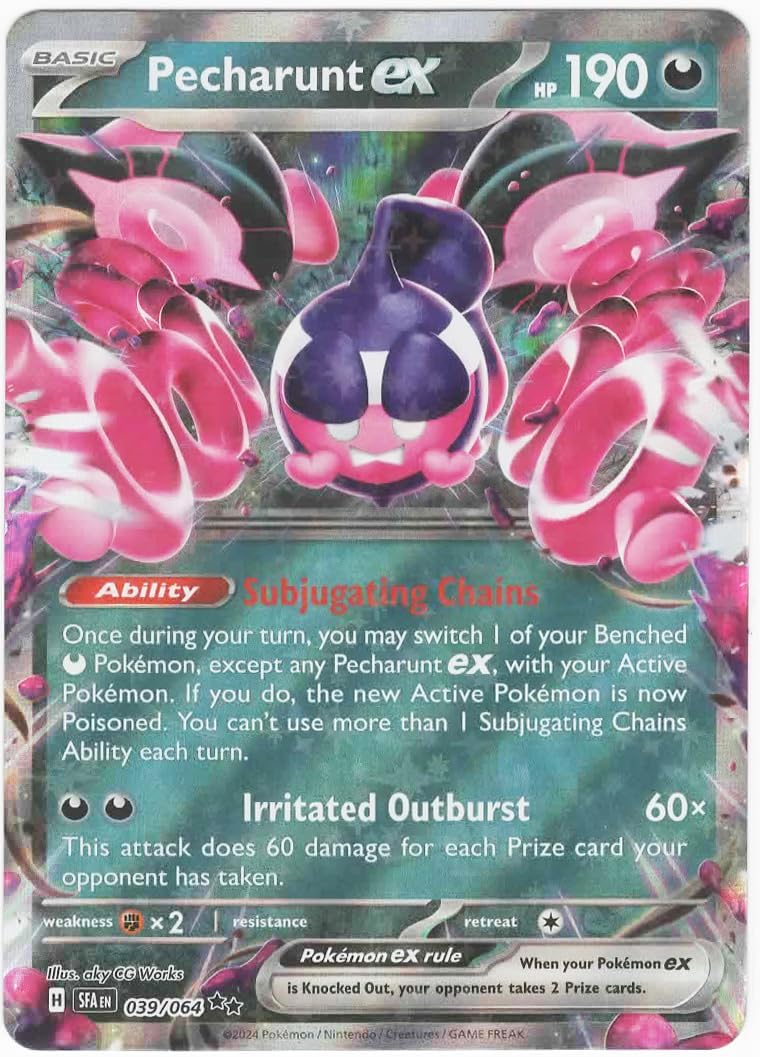 Pokemon – Pecharunt ex 039/064- Shrouded Fable – Double Rare Foil – Single Card