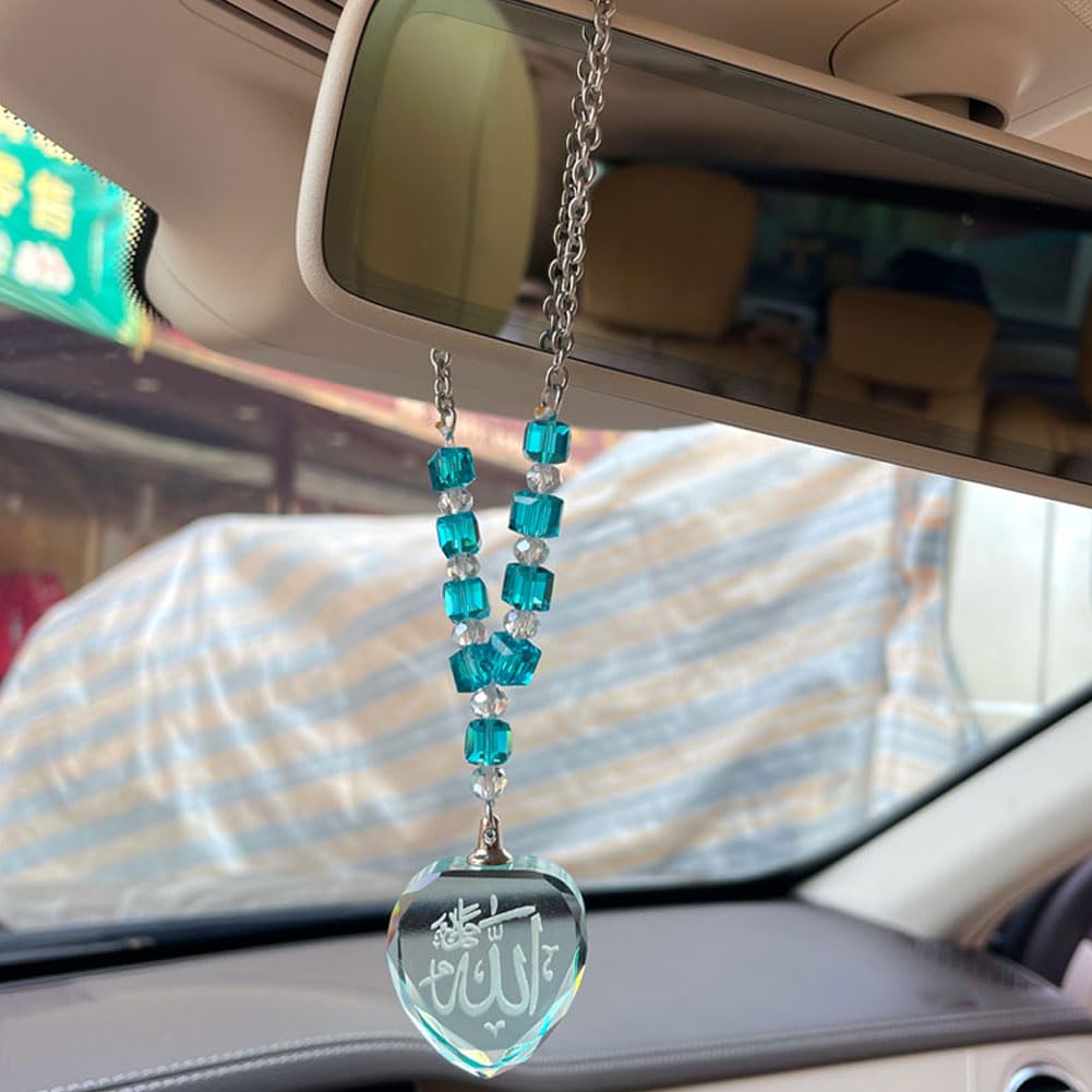 Muslim Beautiful car Pendant Blue Crystal Beads Allah Islam car Hanging