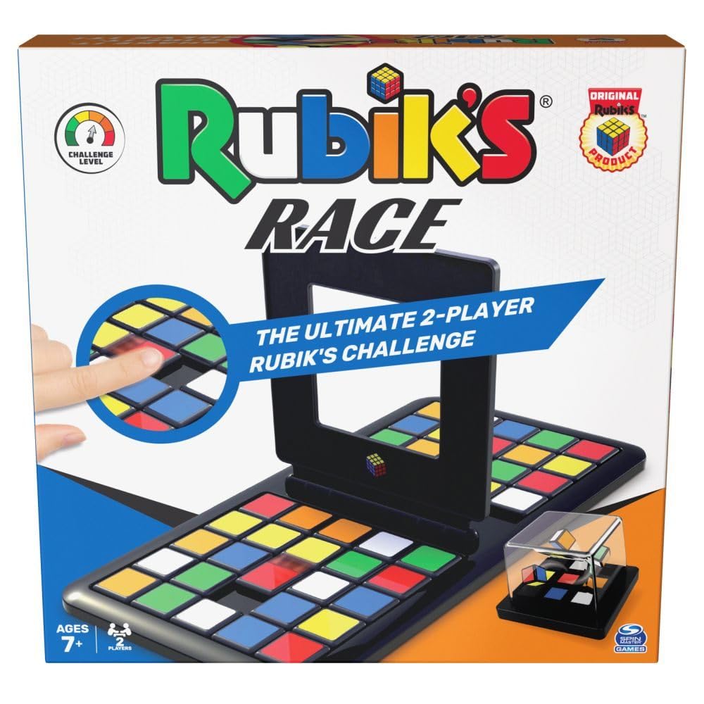 Rubik's 2-Player Rubik's Quick Release Race, Classic Fast Pace Strategic Brain Game