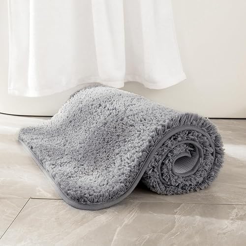 Miniatura 97 de MIULEE Alfombras de baño salvia, suaves y pequeñas, absorbentes, antideslizantes, de secado rápido, esponjosas, para baño, bañera y duchas, lavables