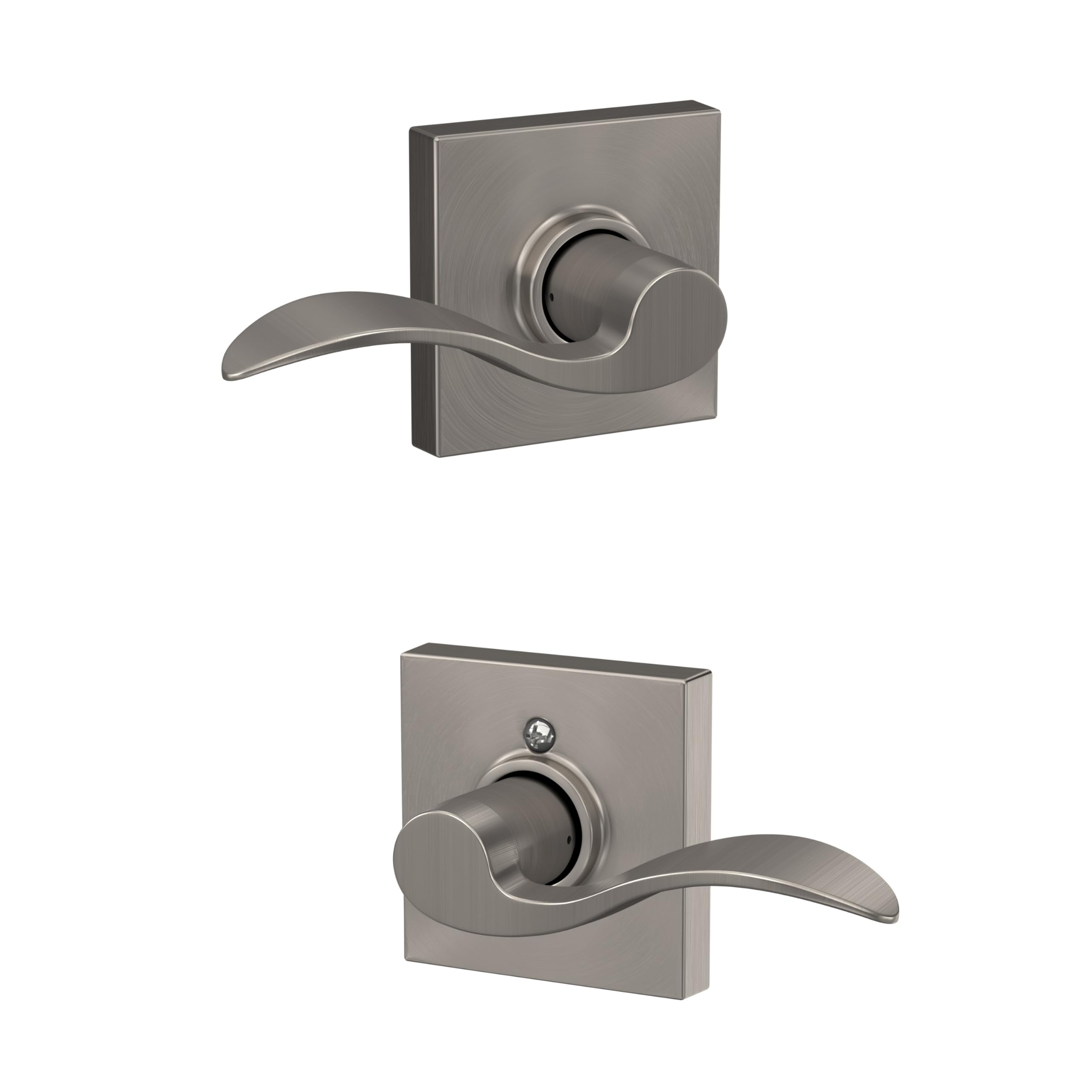 Schlage Accent Hall/Closet Passage Door Handle, Reversible, Satin Nickel