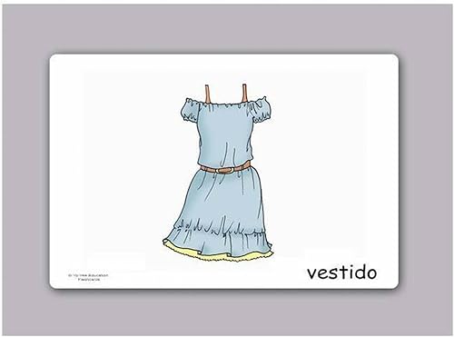 Miniatura 2 de Tarjetas de vocabulario - Ropa - Tarjetas Flash de Ropa en Español para Niños, Niños, Niños y Adultos