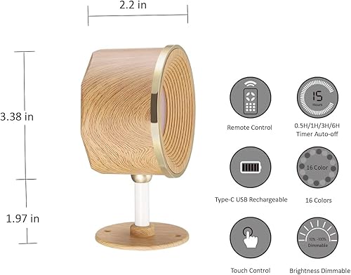 Miniatura 9 de MIOBLUE Foco LED inalámbrico alimentado por battey, luz de imagen recargable con sensor de movimiento, lámpara de pared LED de ojo de gato, lámpara