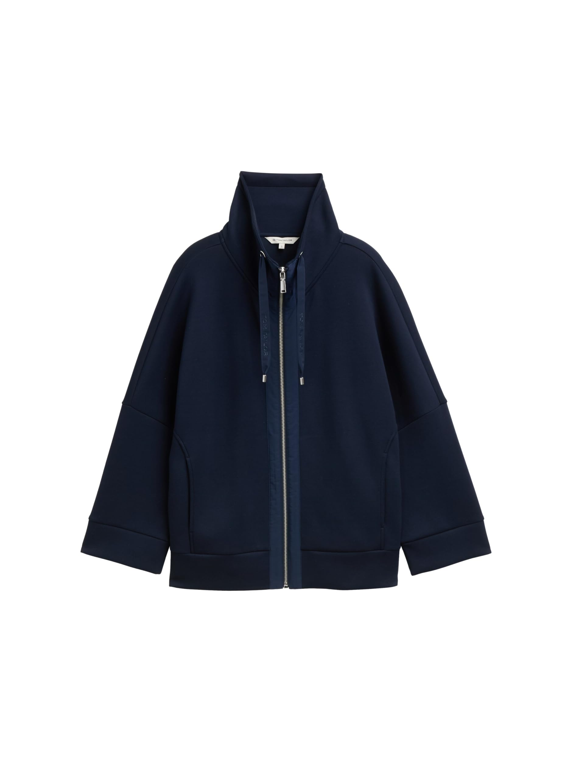 Tom Tailor Damen Boxy Fit Scuba Sweatjacke