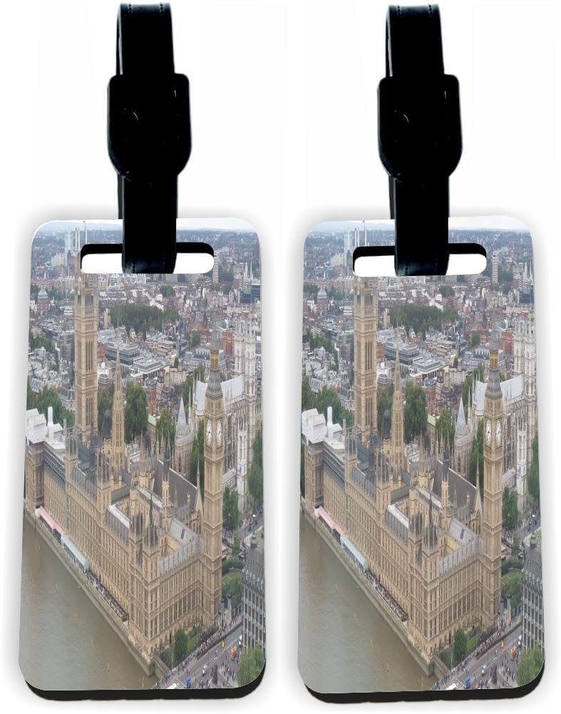 Houses of Parliament Big - Hardboard Luggage Identifier Tags with Straps (x8)