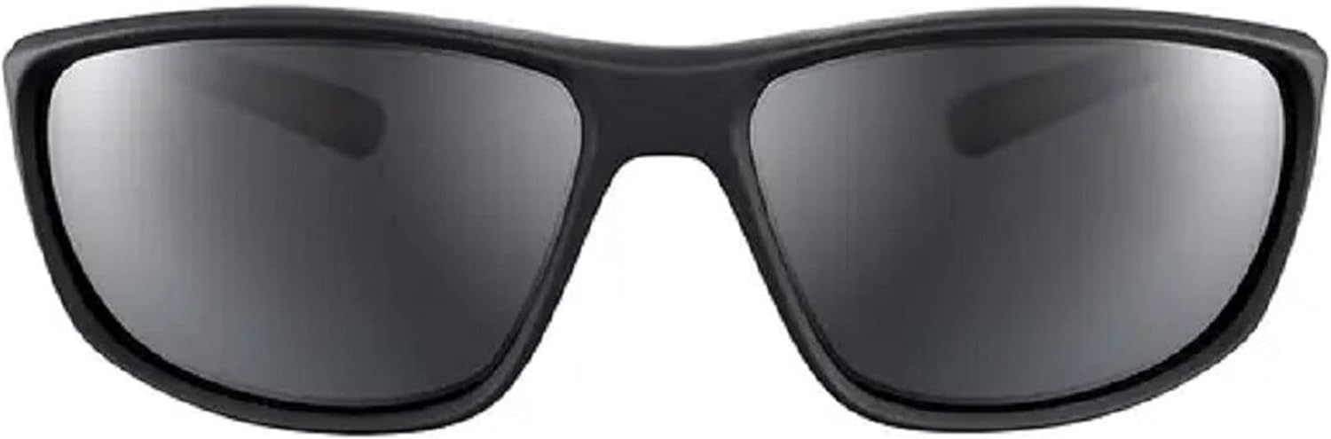 Nike EV1131-001 Rabid Sunglasses Matte Black/Volt Frame Color, Grey with Silver Mirror Lens Tint