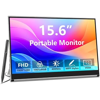 Magedok Portable Monitor Touchscreen 15.6 Inch IPS 1080P Mobile Monitor with MPP Pen Included, 100% sRGB, Integrated Stand, U