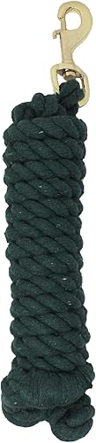 CHALLENGER Caballo 8' suave redondo trenzado algodón 58" cuerda de plomo con broche de latón 605MI02HG