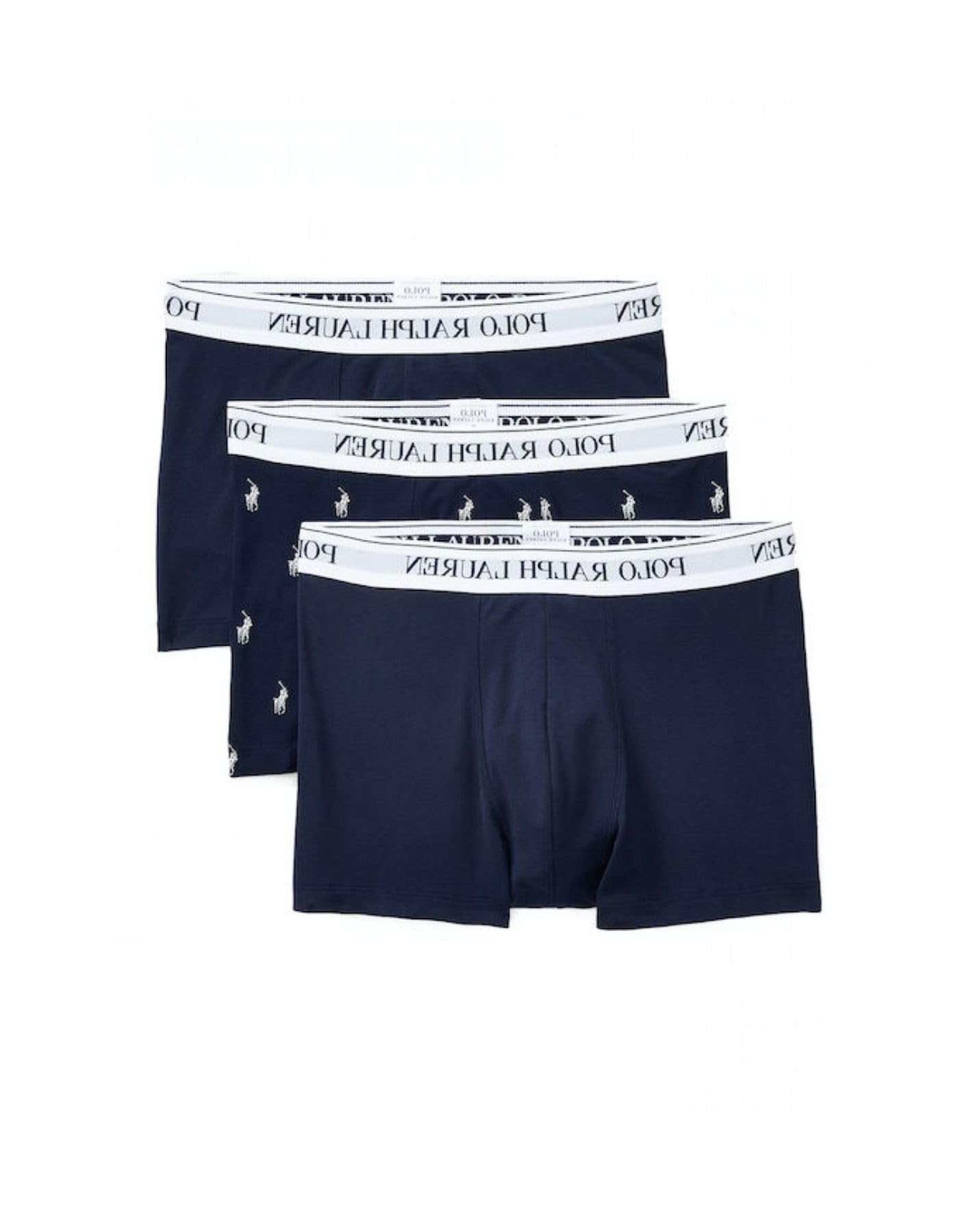 Polo Ralph Lauren Classic 3 Pack Trunks, Navy, Size L, Men