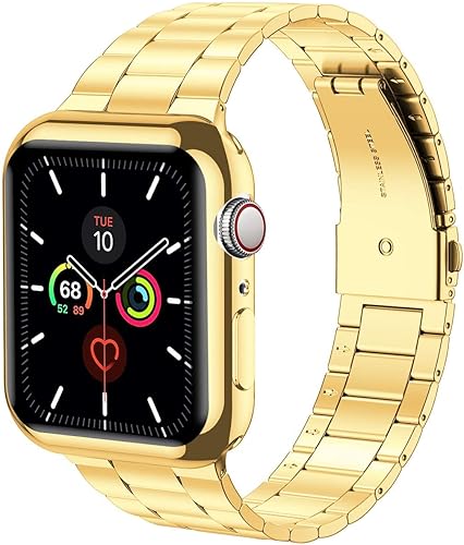 Miniatura 3 de Wolait Compatible con Apple Watch Band de 1.929 in 1.811 in 1.772 in 1.732 in 1.654 in 1.496 in 1.575 in 1.614 in, correas de acero inoxidable para