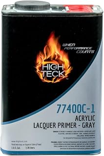High Teck Products 77400C-1 High Solids Acrylic Lacquer Primer, 1 gal, Gray, 2.1 lb/gal VOC, 1:1 Mixing
