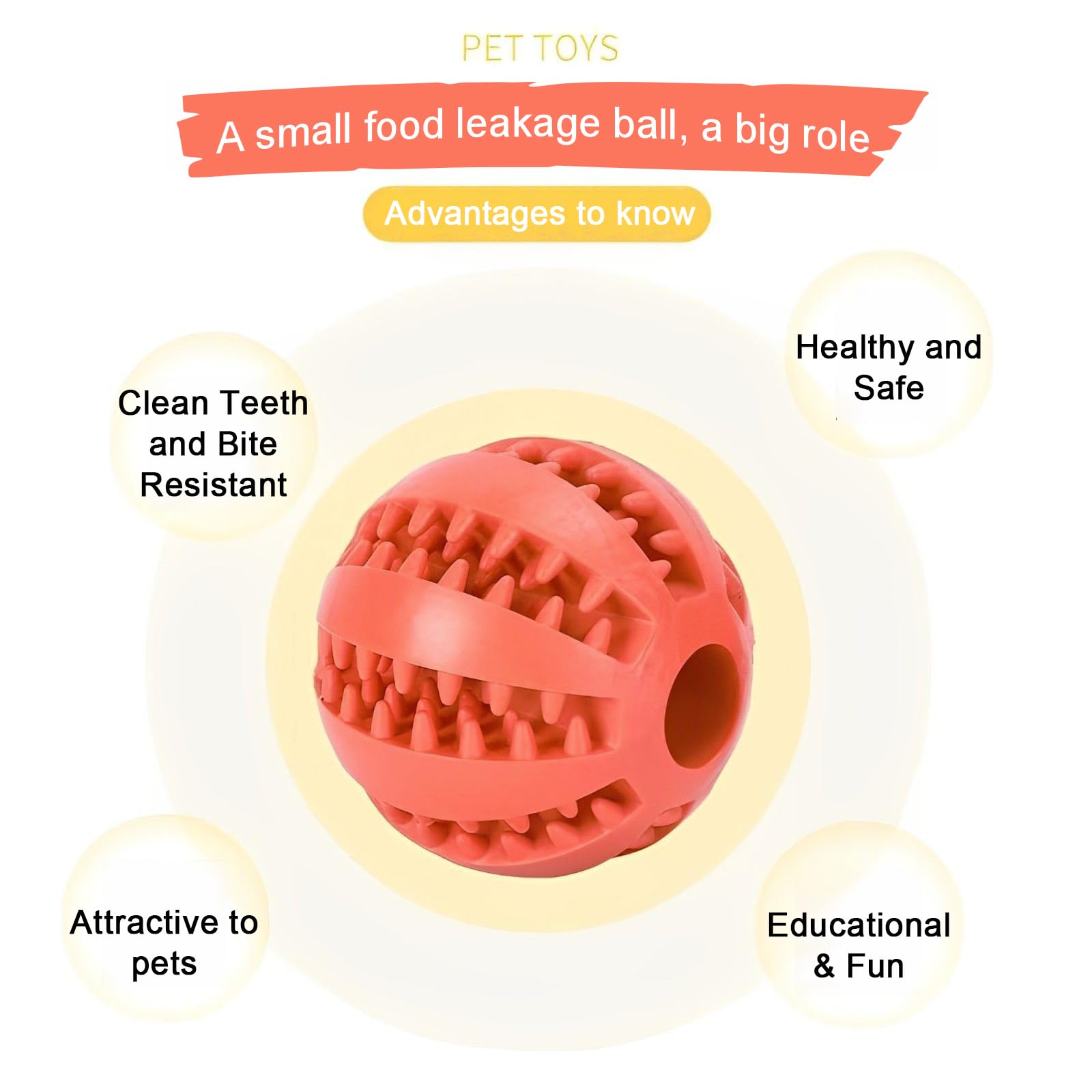 Palline Dispenser Per Cani - 2 Pezzi In Gomma Naturale, Per Giochi E Pulizia Denti - Foto 5