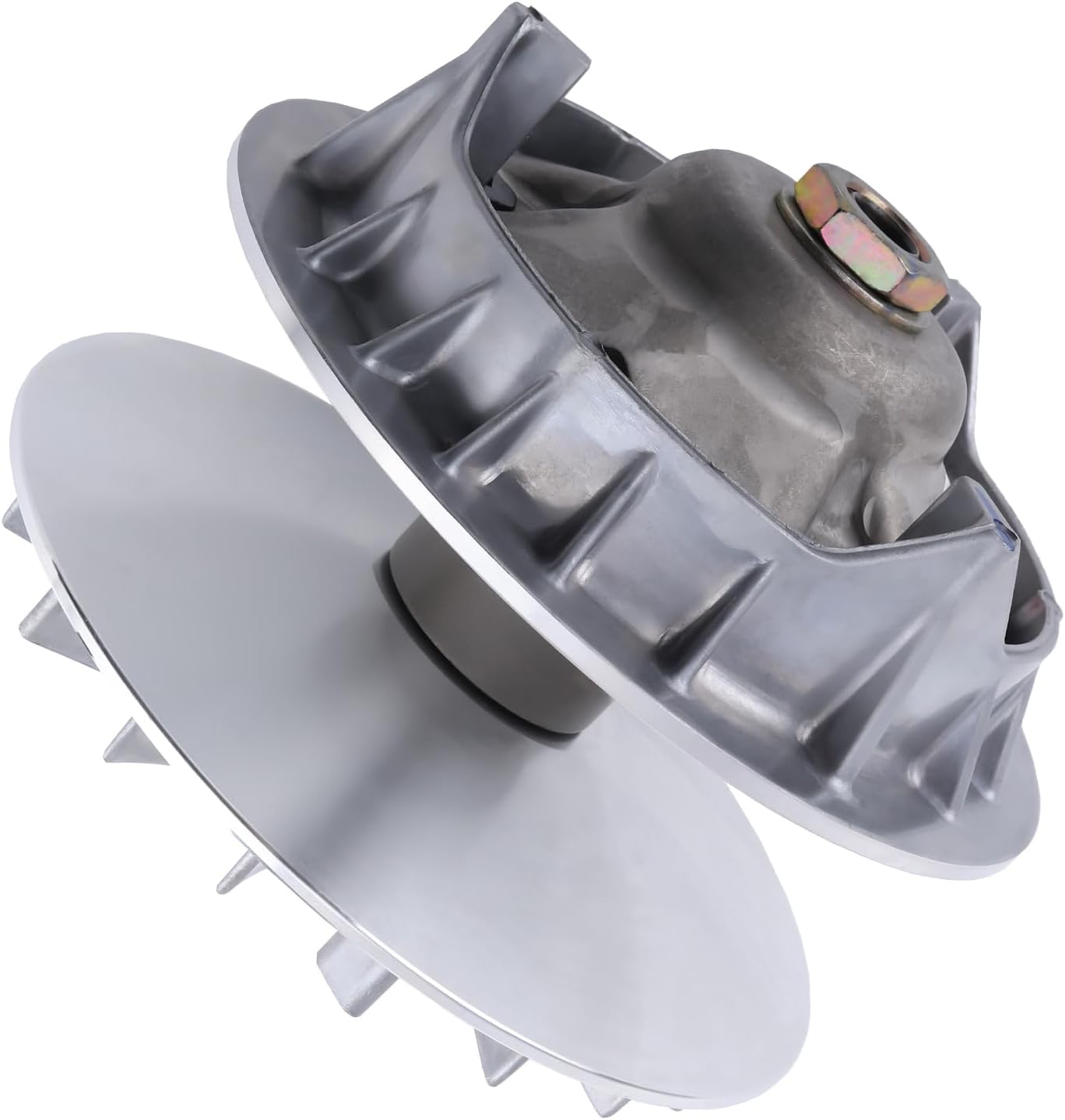 Another angled view of the assembled clutch