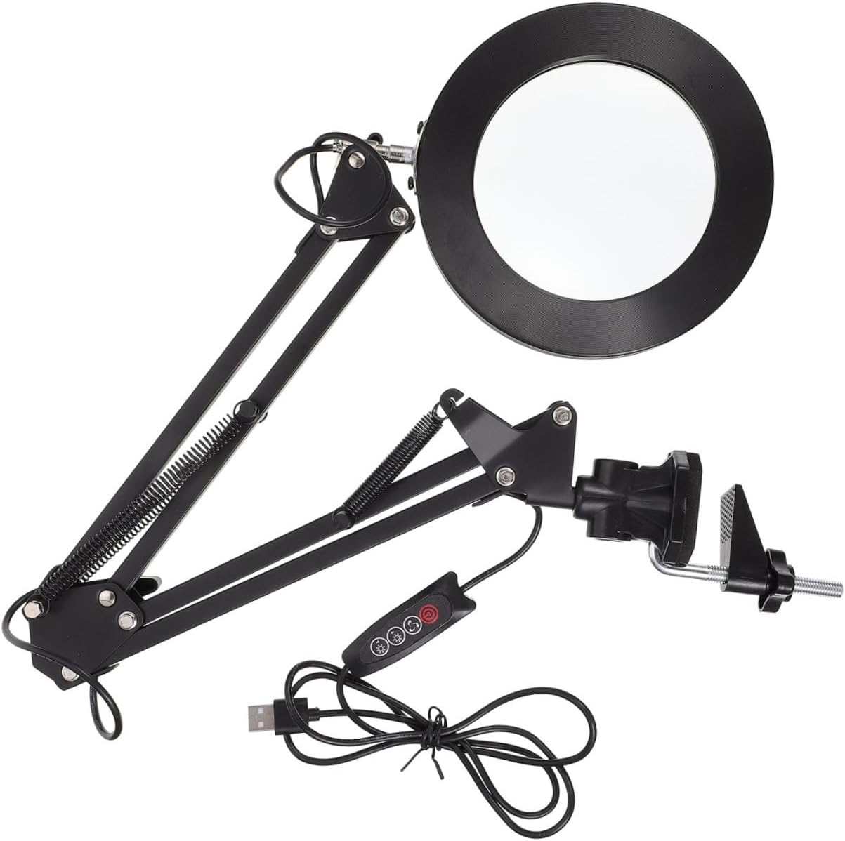 Led Magnifying Lamp Desktop Folding Light for Crafts Beauty and Repairs Gentle Brightness with Multi-Purpose Magnification for Enhanced Detail Visibility