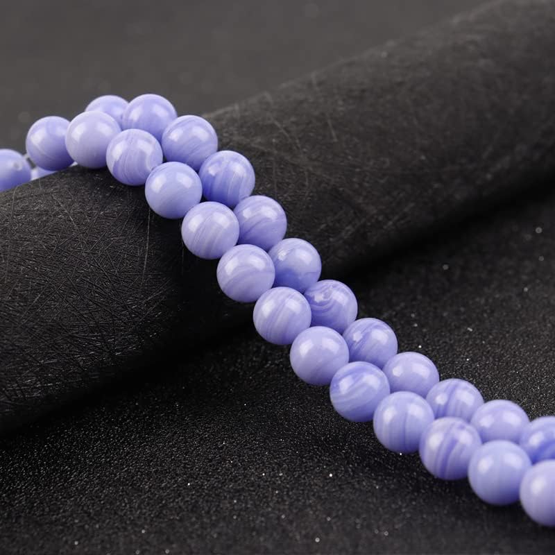 60pcs 6mm Blue Lace Agate Beads Natural Gemstone Beads Round Loose Beads for Jewelry Making - Image 3