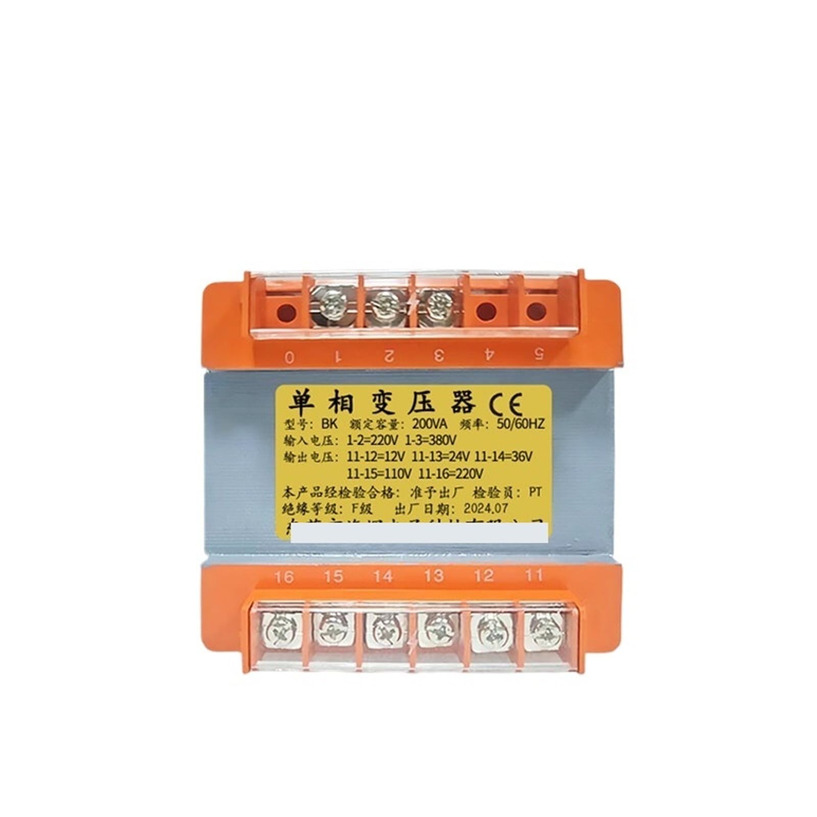 Trasformatore di isolamento monofase Bk50VA 24/36/110/220V-50VA Controllo macchine utensili 1 pezzo(380V转36V)