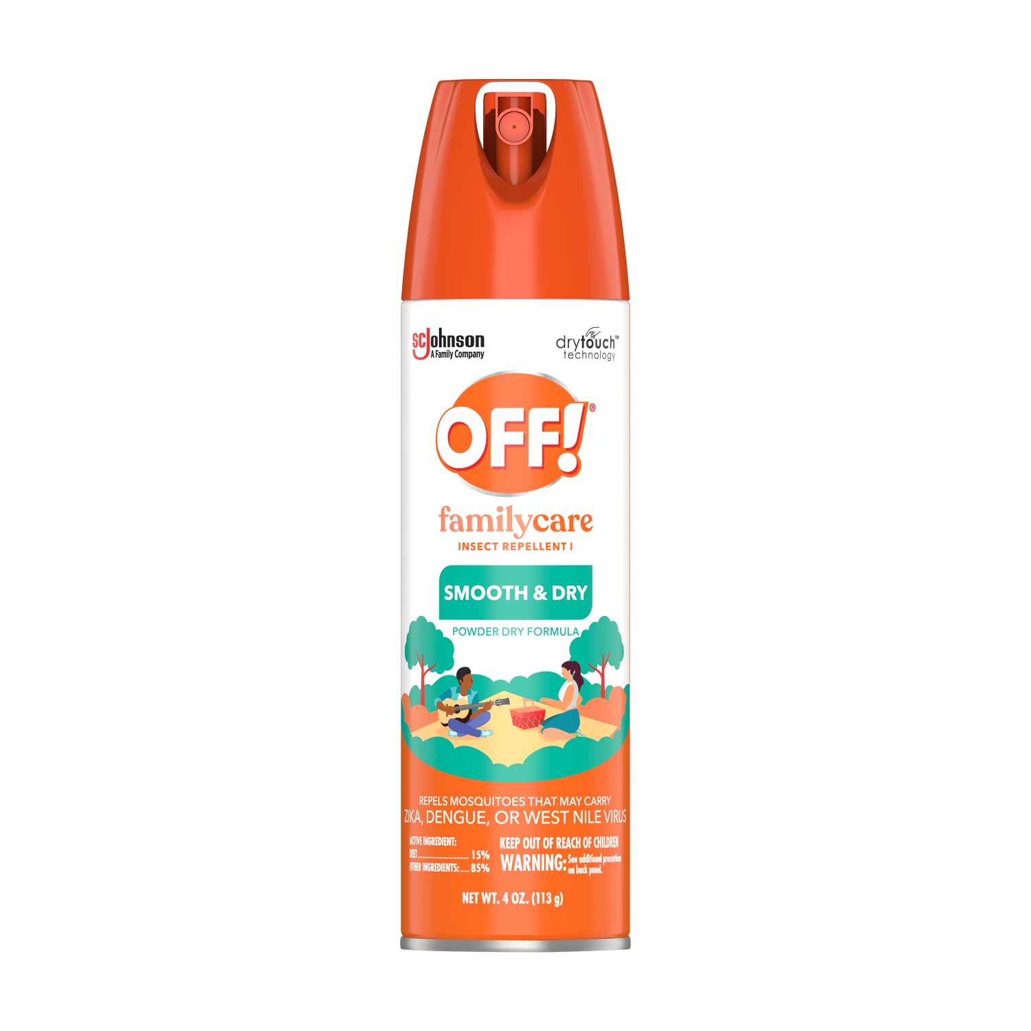 OFF Familycare Smooth and Dry Insect Repellent, 4 Ounce