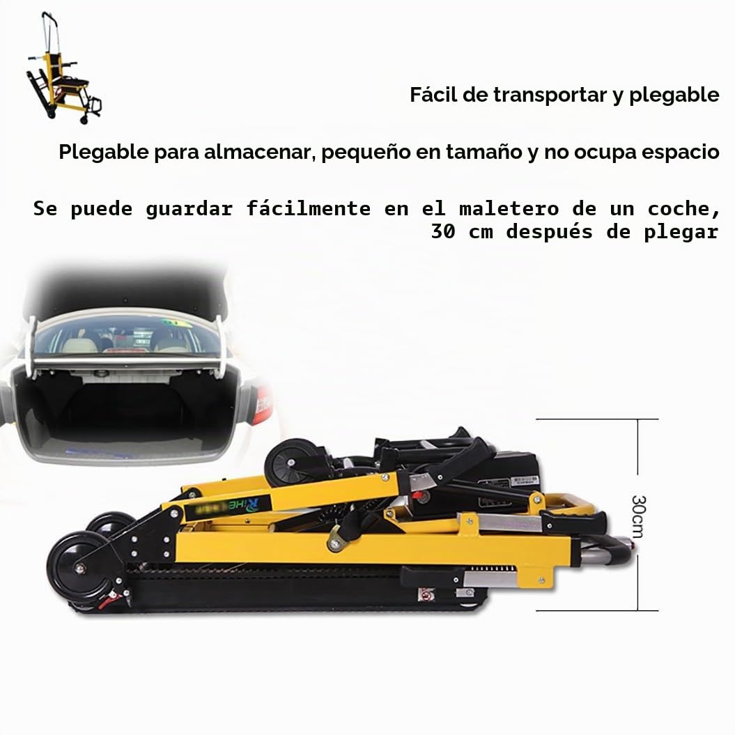 Silla De Ruedas Para Subir Escaleras,Salvaescaleras Para Personas Mayores,Oruga Eléctrica Para Silla De Ruedas Para Escaleras,Salvaescaleras Eléctricas,Carga 160 Kg/353 Lbs A