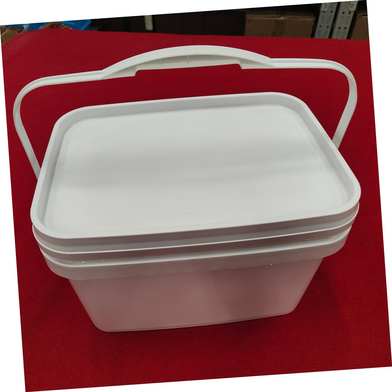 Homoyoyo Secchio per Vernice Bianco da 10l in Pp Leggero con Manico e Coperchio, Facile da Trasportare per Uso Domestico e Professionale
