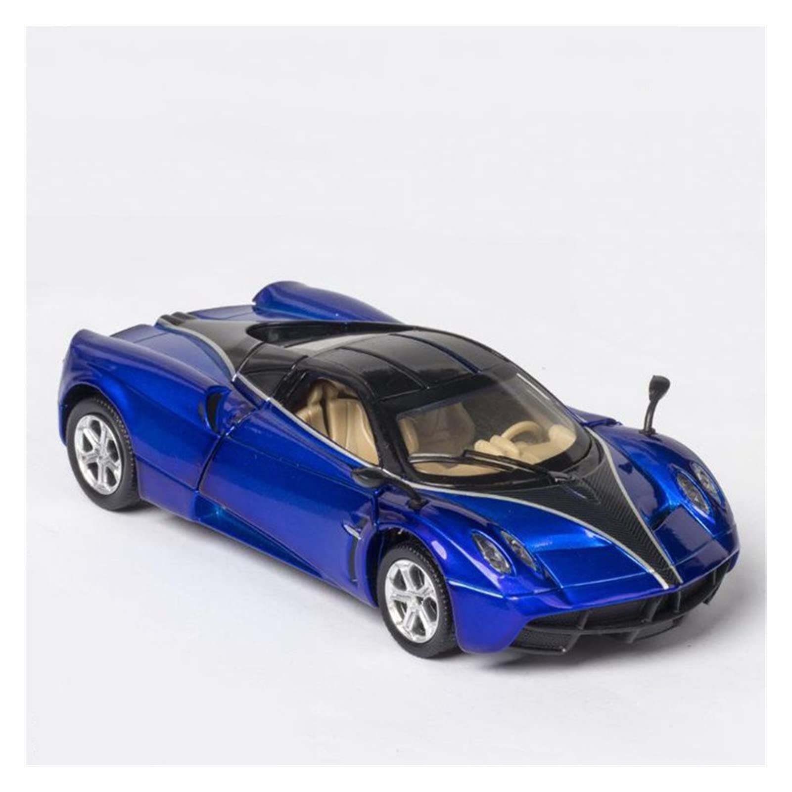 Voiture jouet en alliage incassable Pagani Huayra 1:32 en métal robuste contre les chocs bleu