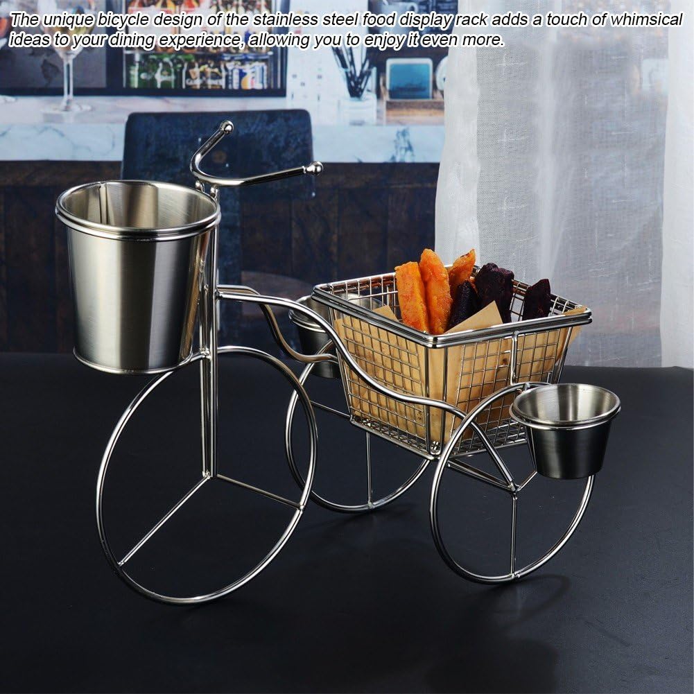 1 Set Supporto per Patatine Fritte Supporto per Snack Cestello di Scarico in Acciaio Inossidabile Frittura per Patatine Che Serve Stoviglie per Presentazione del Cibo