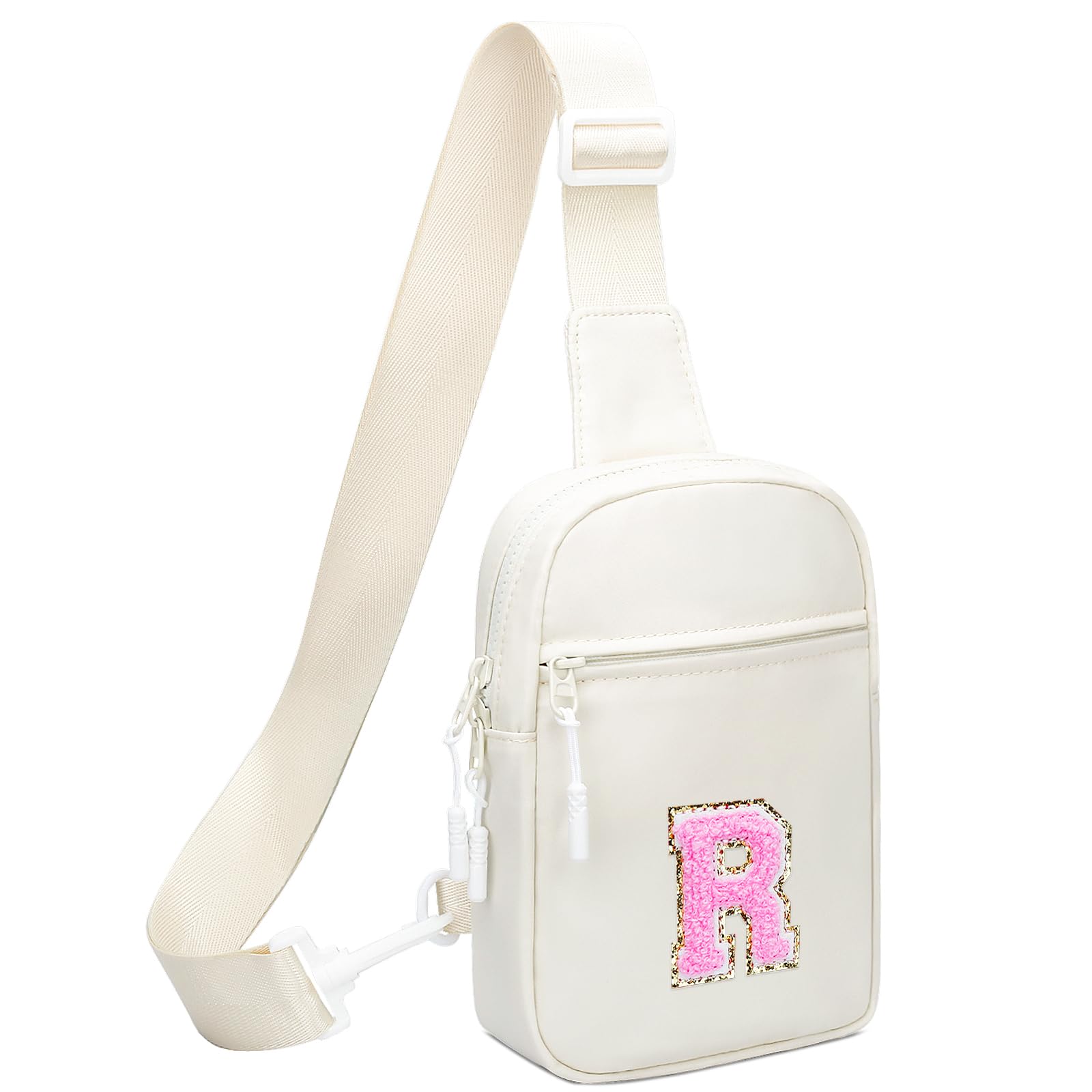 KKXIU Gifts for 6 7 8 9 10 11 12 Year Old Girls Initial Sling Bag Trendy Crossbody Fanny Pack for Teens